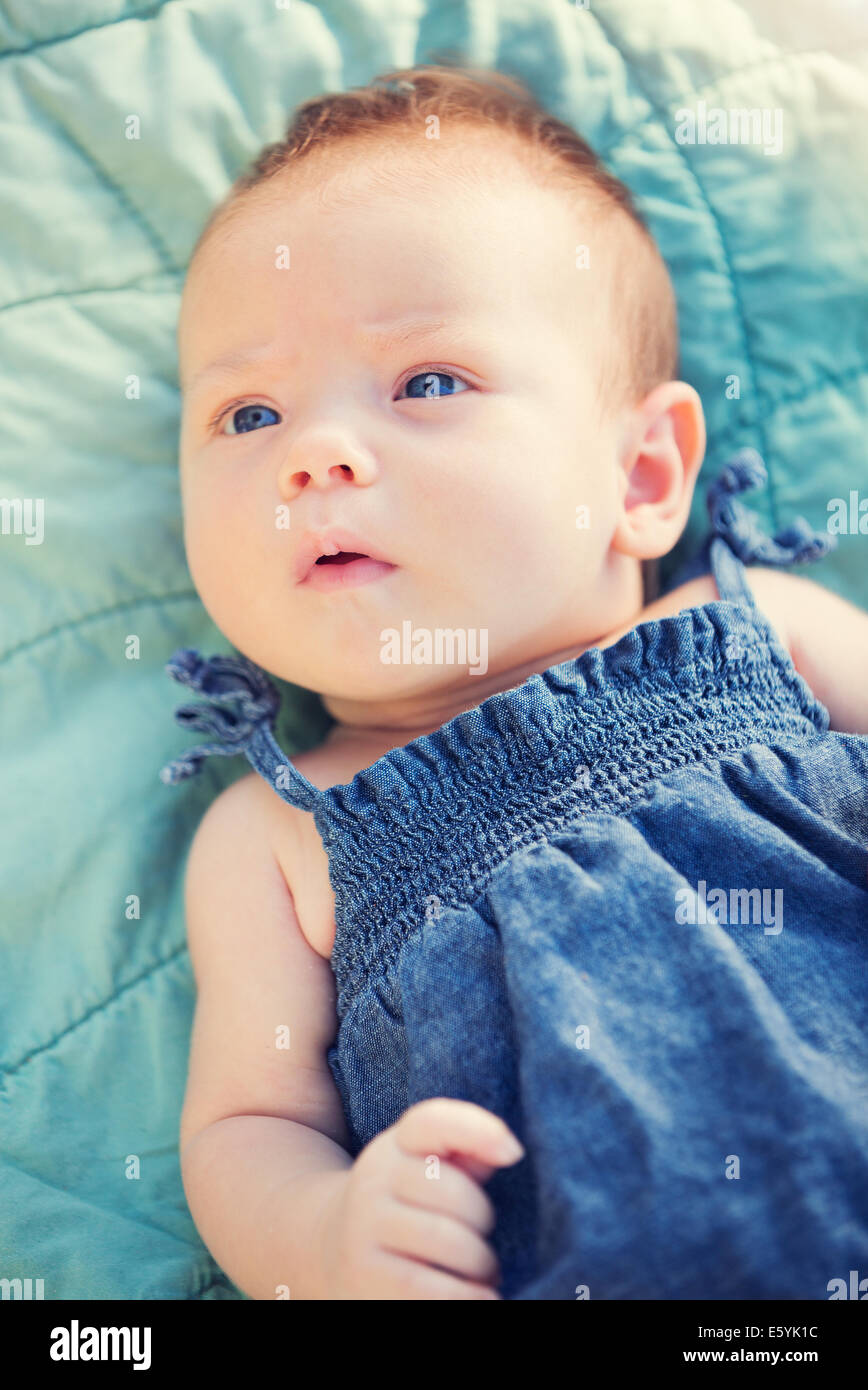 Portrait of adorable baby girl Stock Photo - Alamy