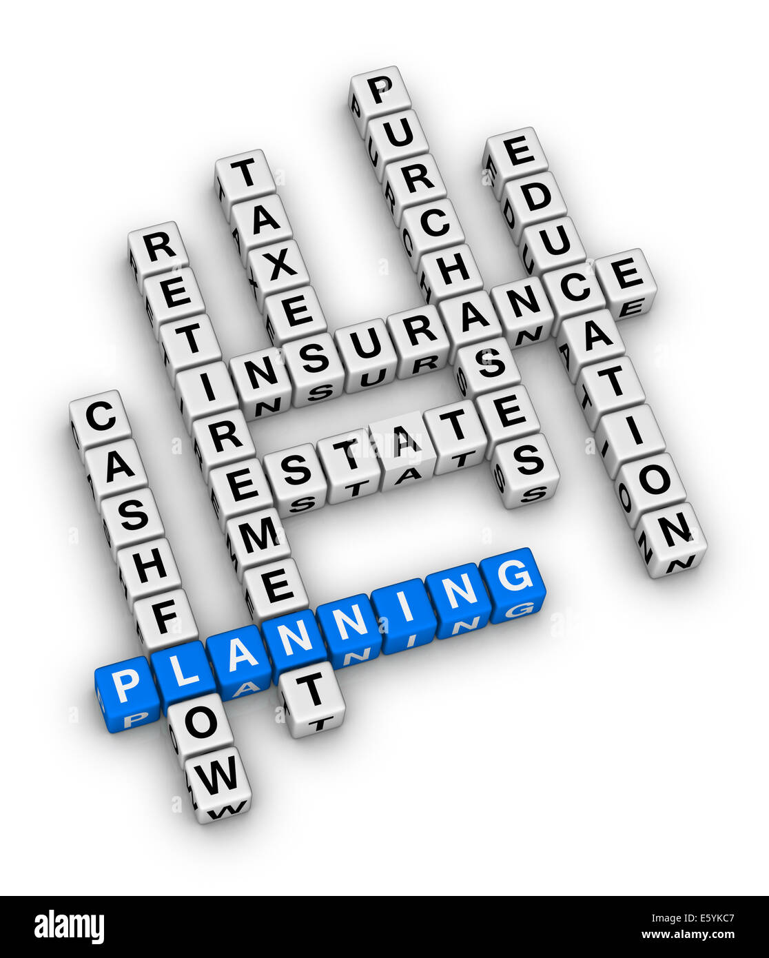 personal financial planning crossword puzzle Stock Photo Alamy