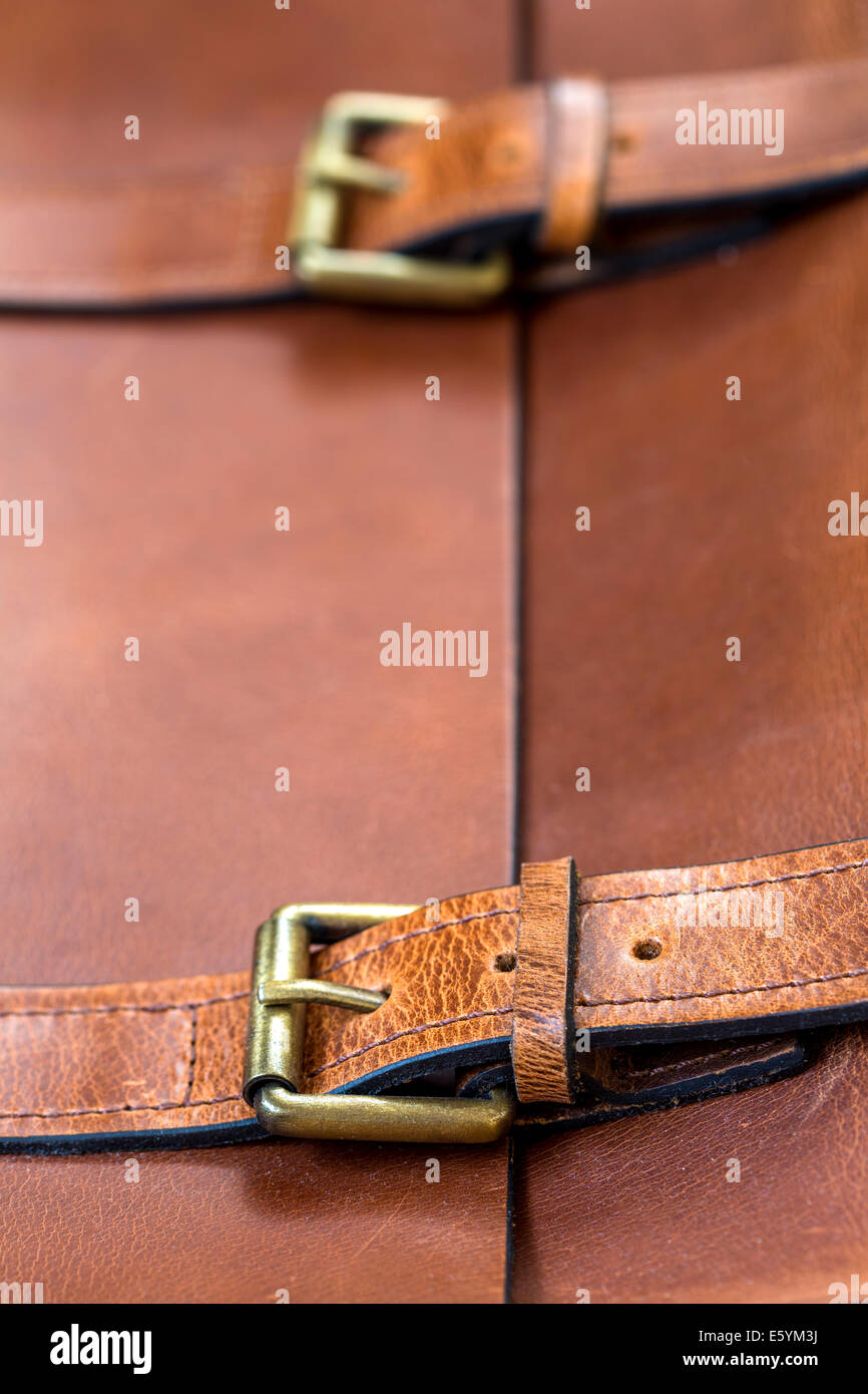 Detail of the leather bag Stock Photo