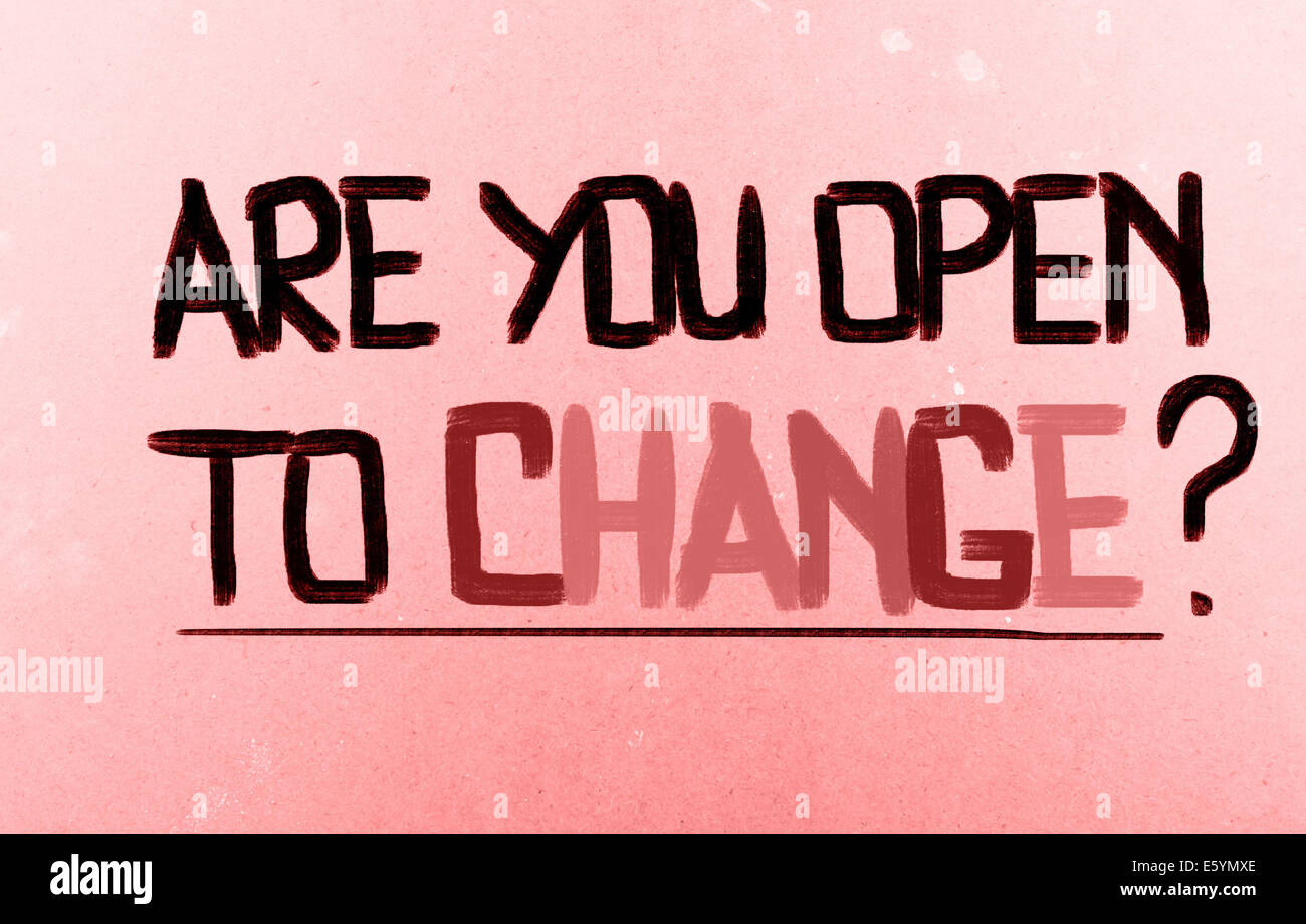 Are You Open To Change Concept Stock Photo