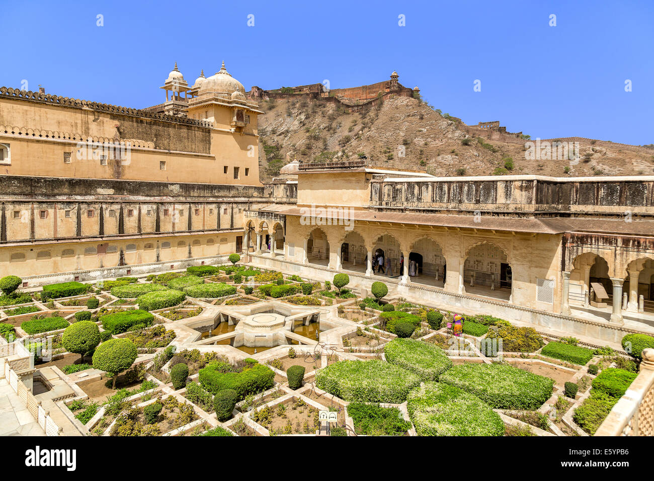 Famous Rajasthan landmark - Amer (Amber) fort, Rajasthan, India Stock Photo