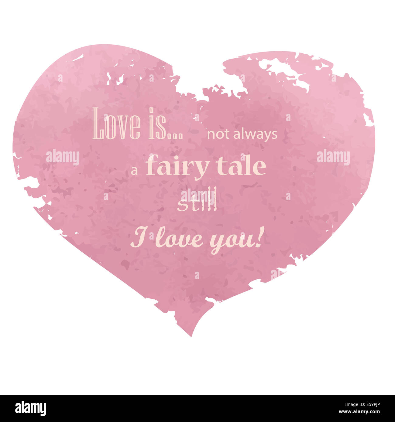 love is not always a fairy tale concept. Watercolor heart bacground