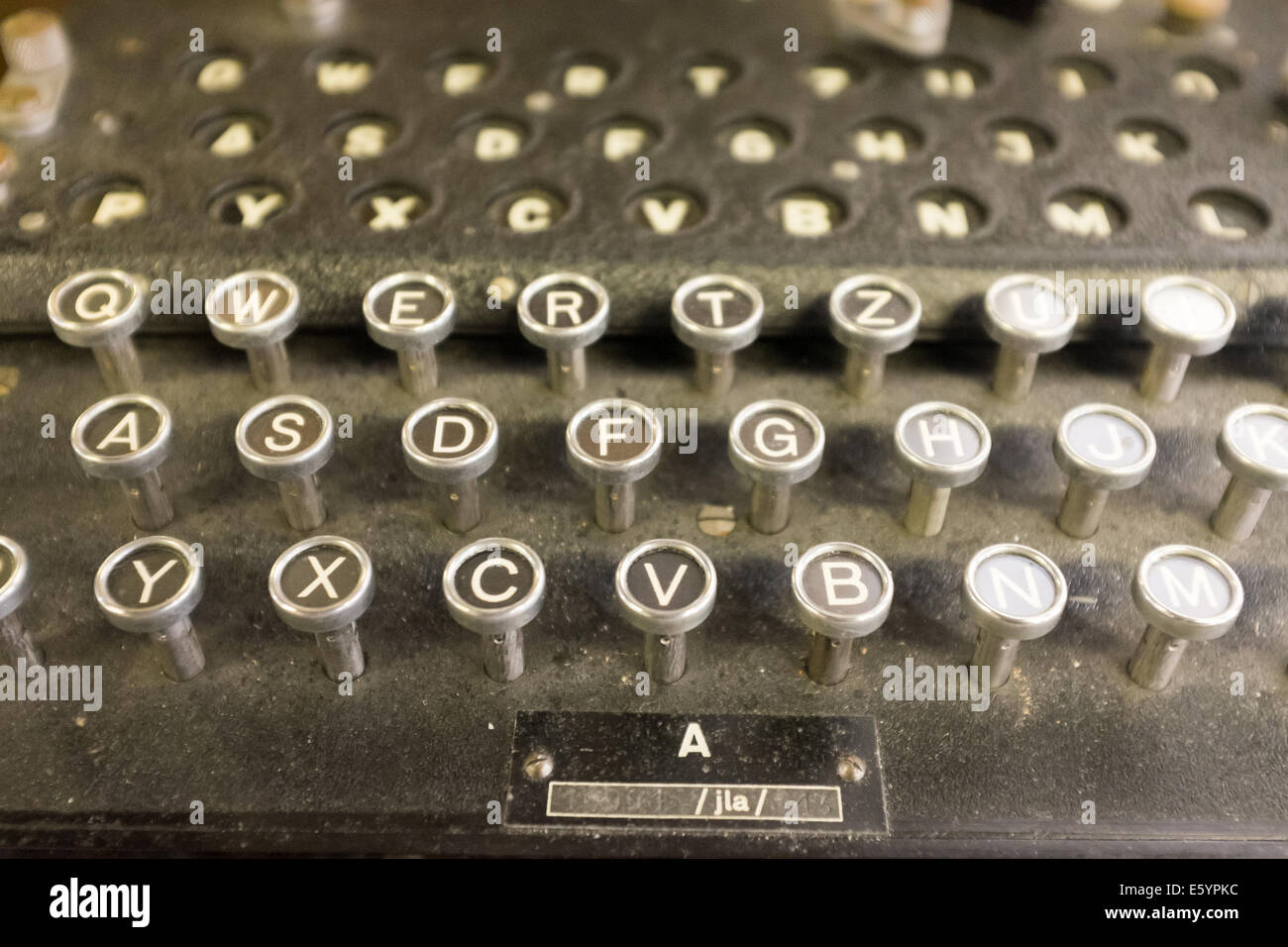 Close Up Of German Enigma Cipher Machine From World War Ii Stock Photo Alamy