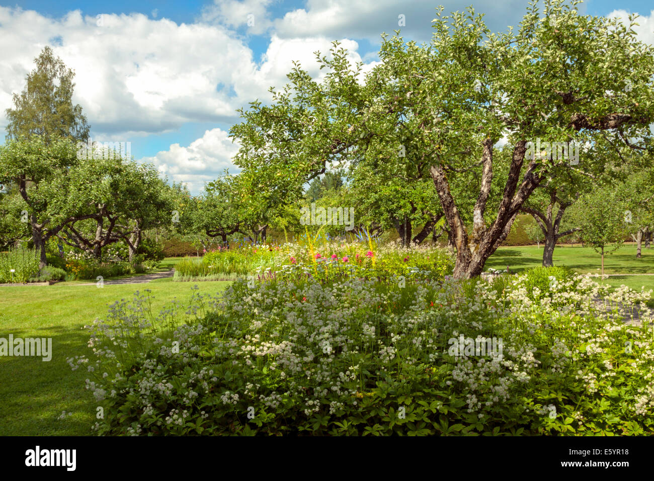 Värmland, Sweden: The garden and orchard at Mårbacka, former home of the famous Swedish author Selma Lagerlöf. Stock Photo