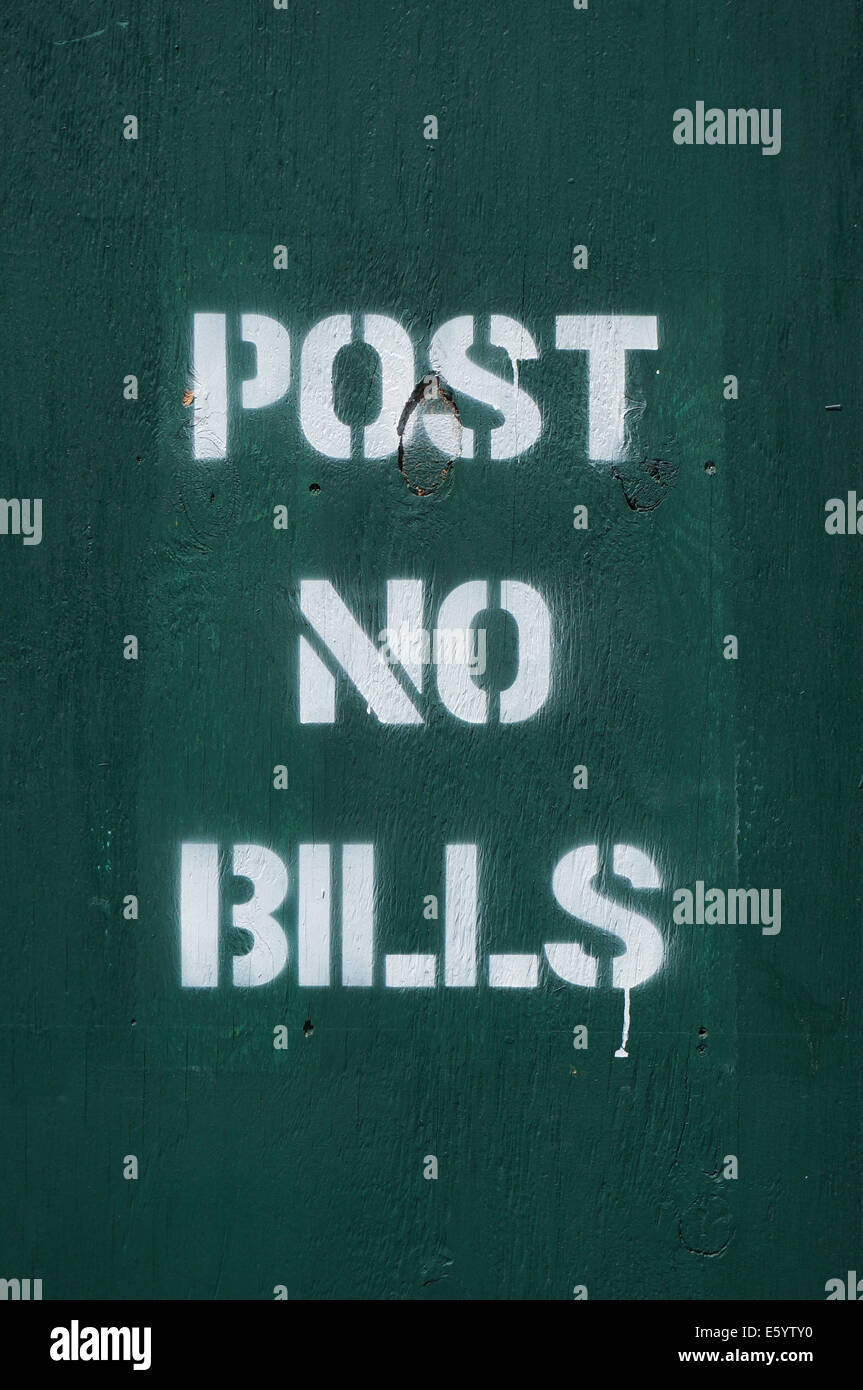 Post No Bills Stock Photo