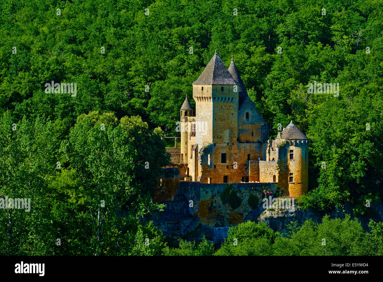 France, Aquitaine, Dordogne, Perigord Noir, Beune valley, private castle Stock Photo