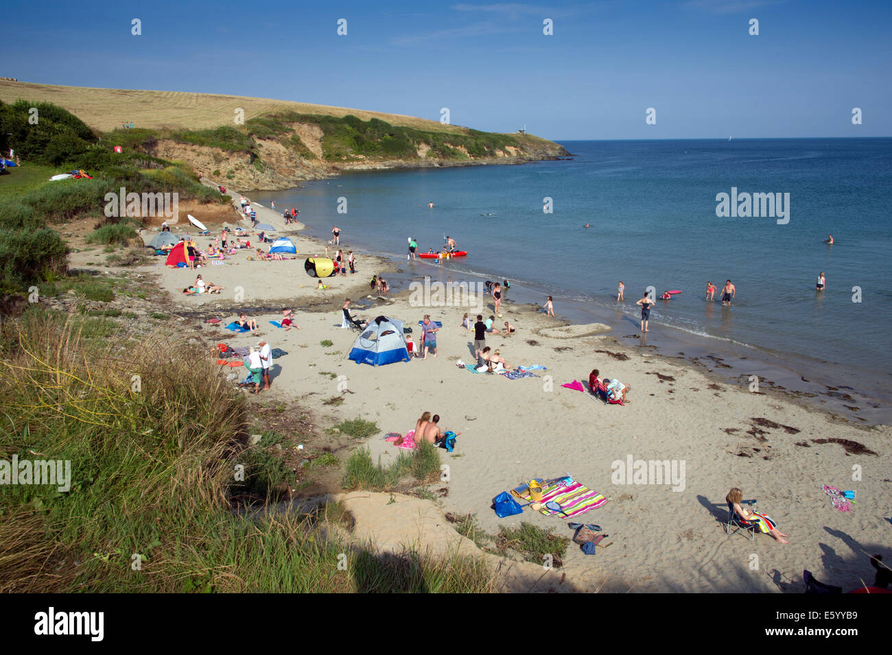 Hidden Hut,Portcurnick Beach,Cornwall, UK,a beachside cafe and restaurant,which hosts'feast nights',here it's curry night.a UK Stock Photo