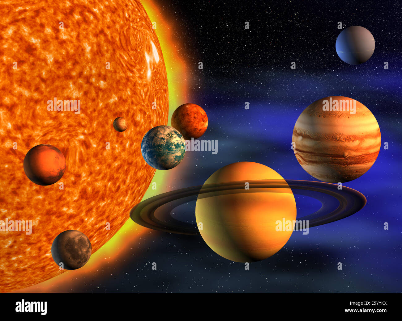 Solar system diagram hi-res stock photography and images - Alamy