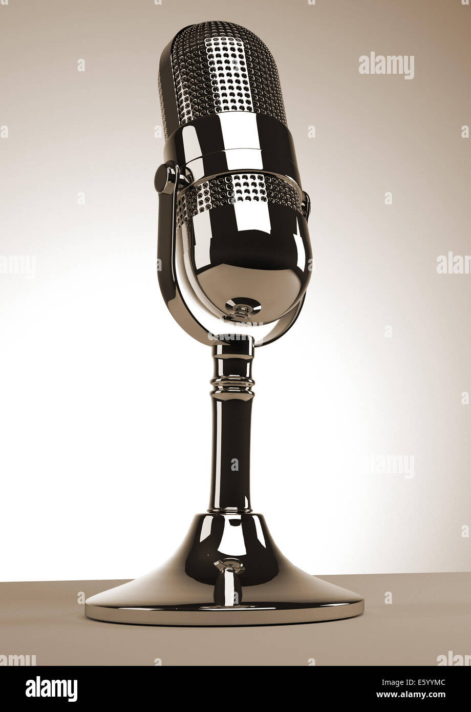 Old fashioned radio studio microphone hi-res stock photography and ...