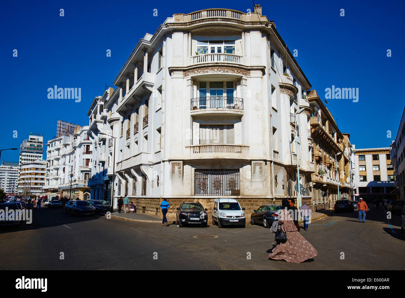 Morocco, Casablanca, Abderrahman Sahraoui street Stock Photo
