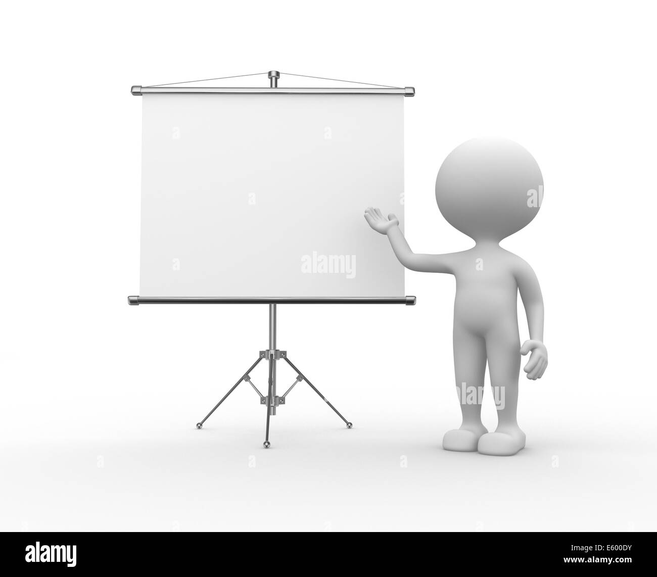 3d people - men, person and a flip chart Stock Photo - Alamy