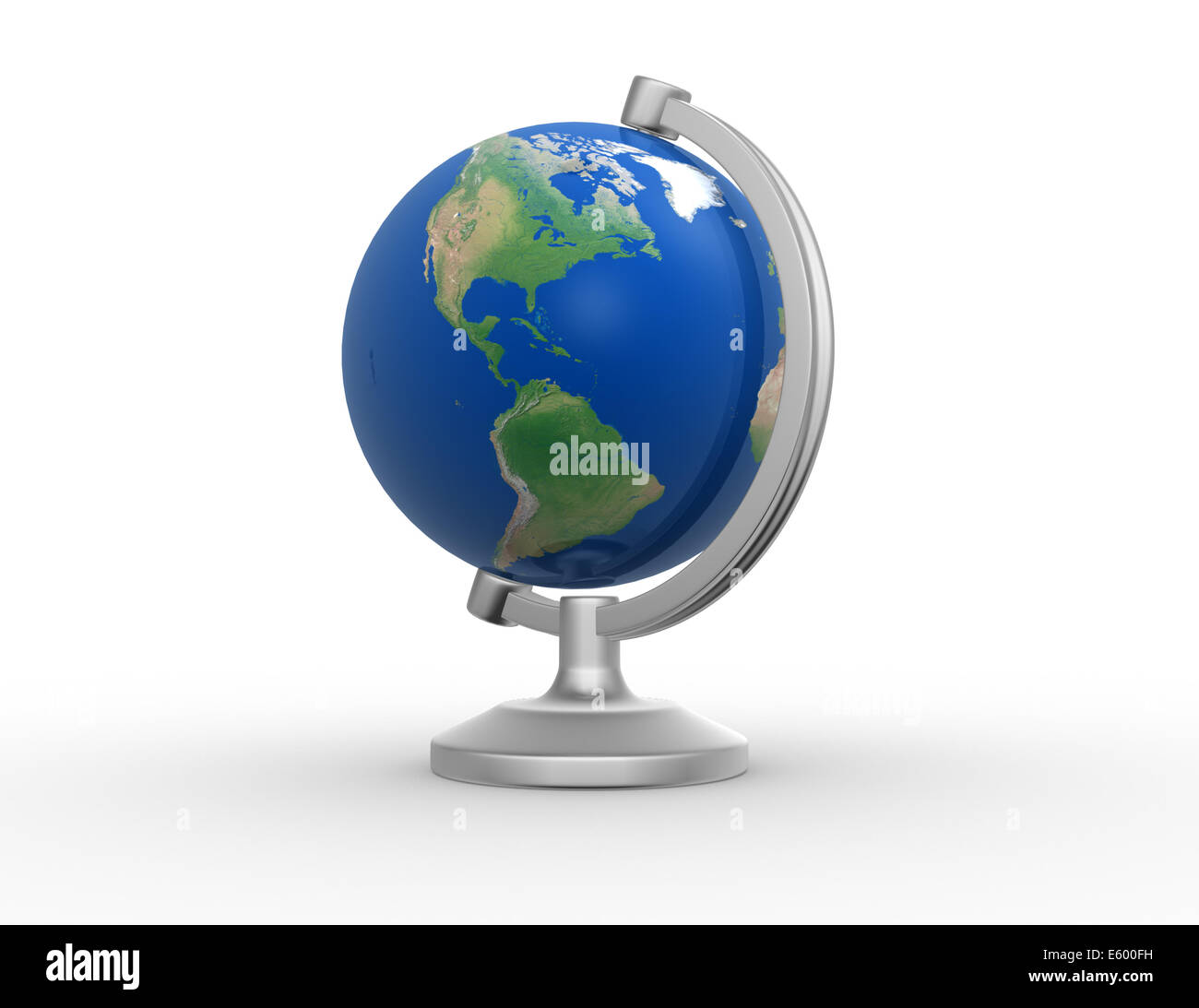 3d Earth globe. Source of Earth map - http://www.shadedre lief.com/natural3/p ages/extra.html Stock Photo