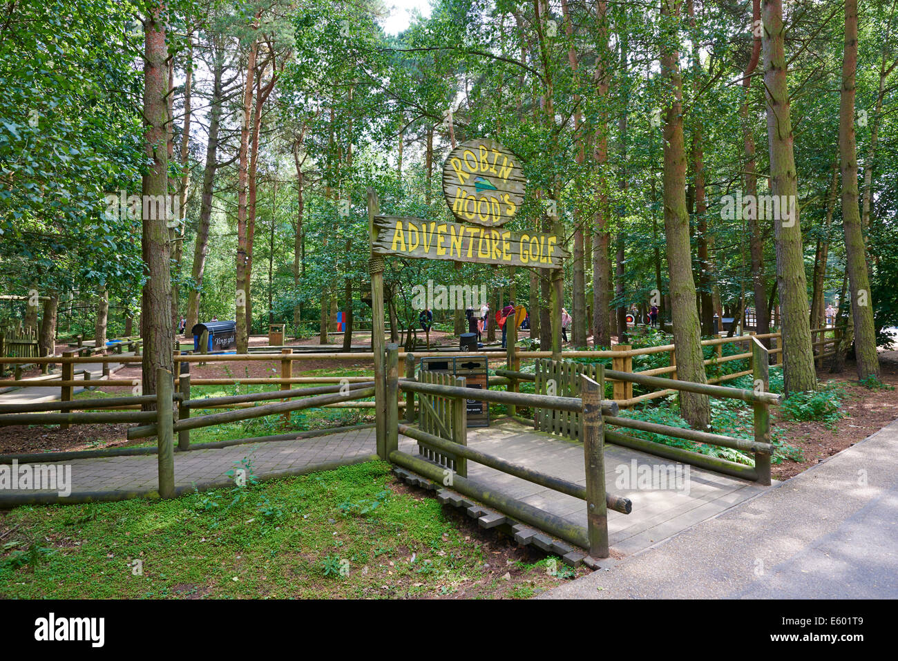 Adventure Golf Center Parcs Sherwood Forest Nottinghamshire UK Stock Photo  - Alamy