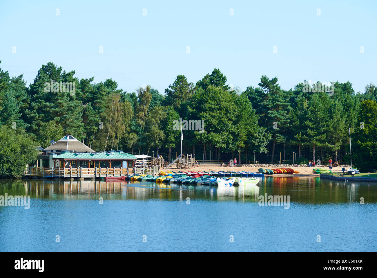 View Across Watersports Lake Towards The Boathouse, Beach And Pancake