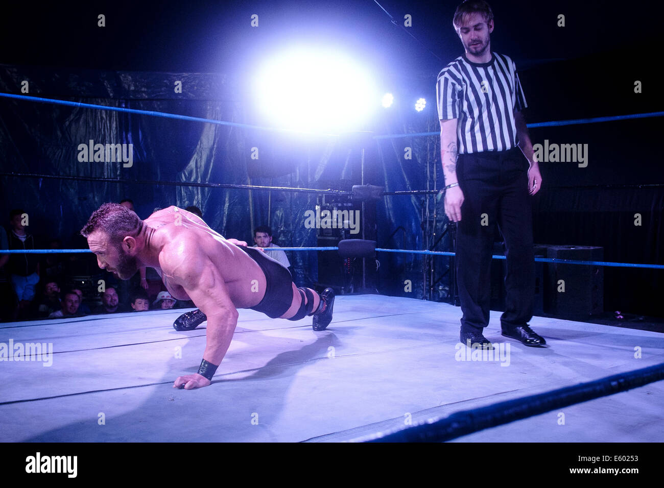 Beauly, Scotland, UK. 9th August, 2014. Professional British Wrestling