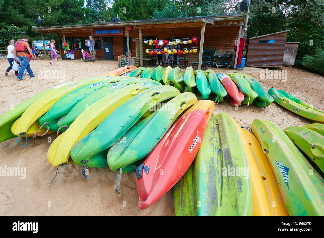 Kayaks On The Beach With The Boathouse In The Rear Center Parcs