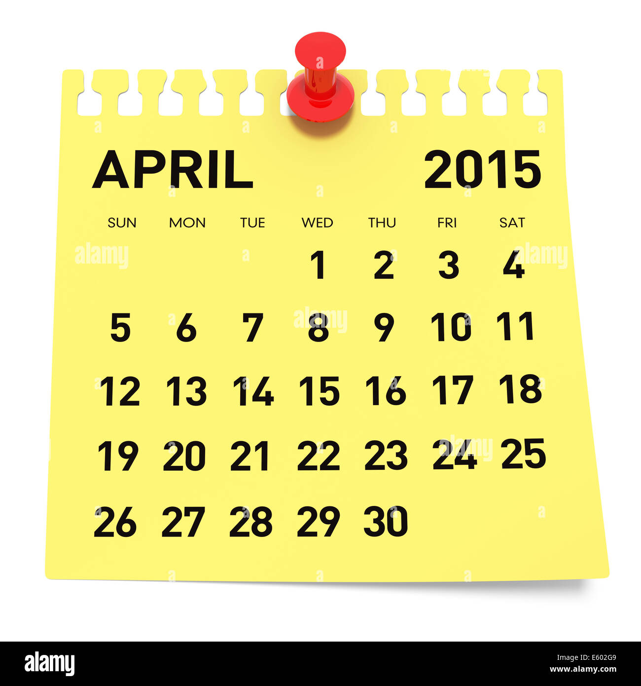 April 15 Calendar Stock Photo Alamy