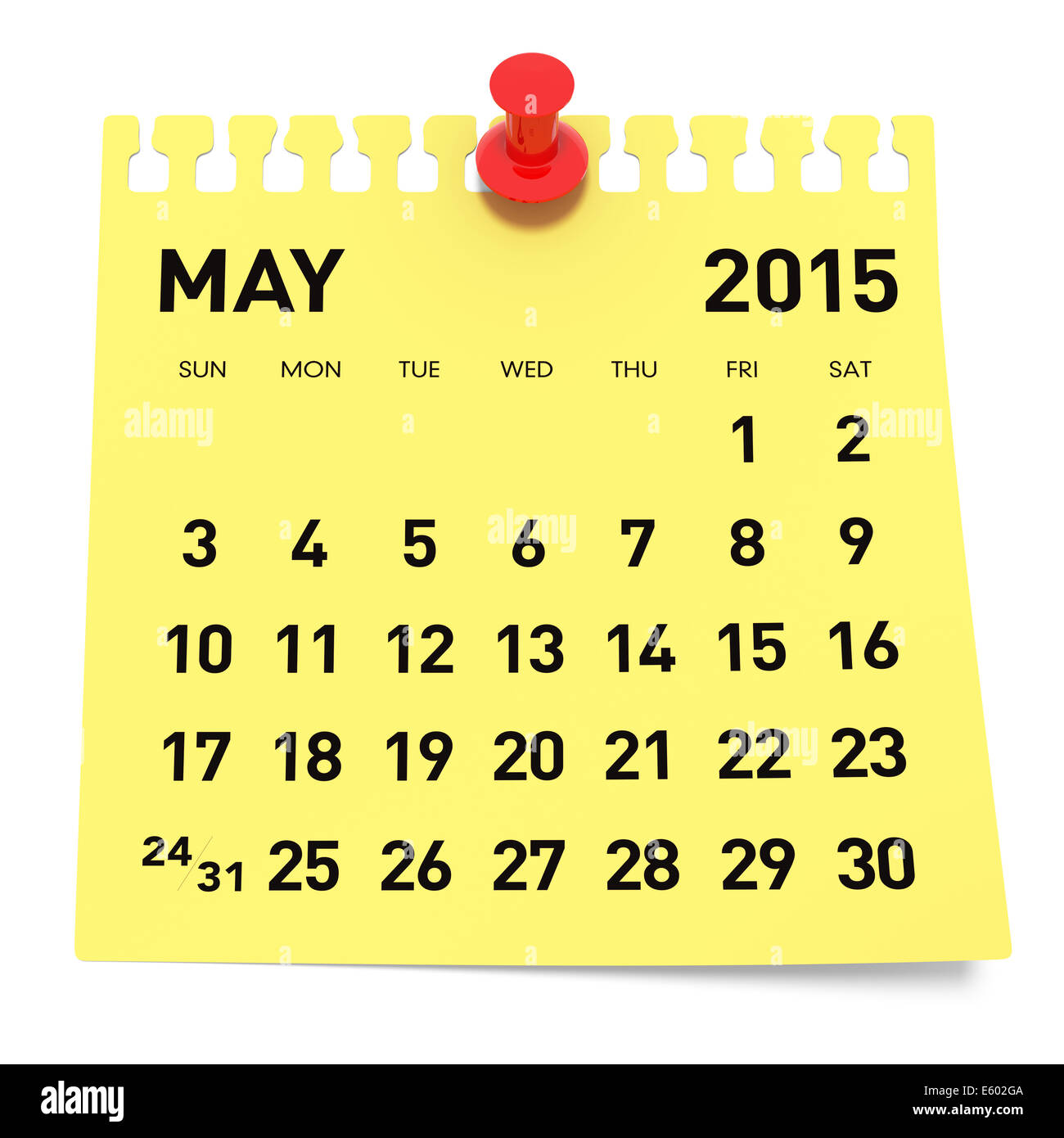 May 2015 calendar hi-res stock photography and images - Alamy