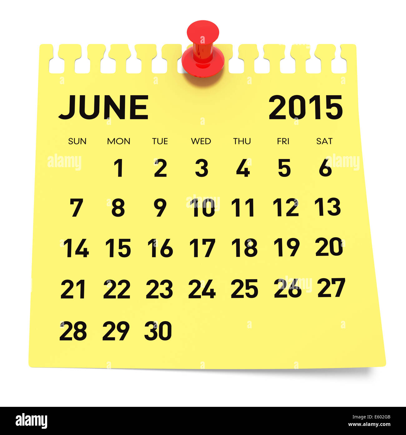 June 15 Calendar Stock Photo Alamy