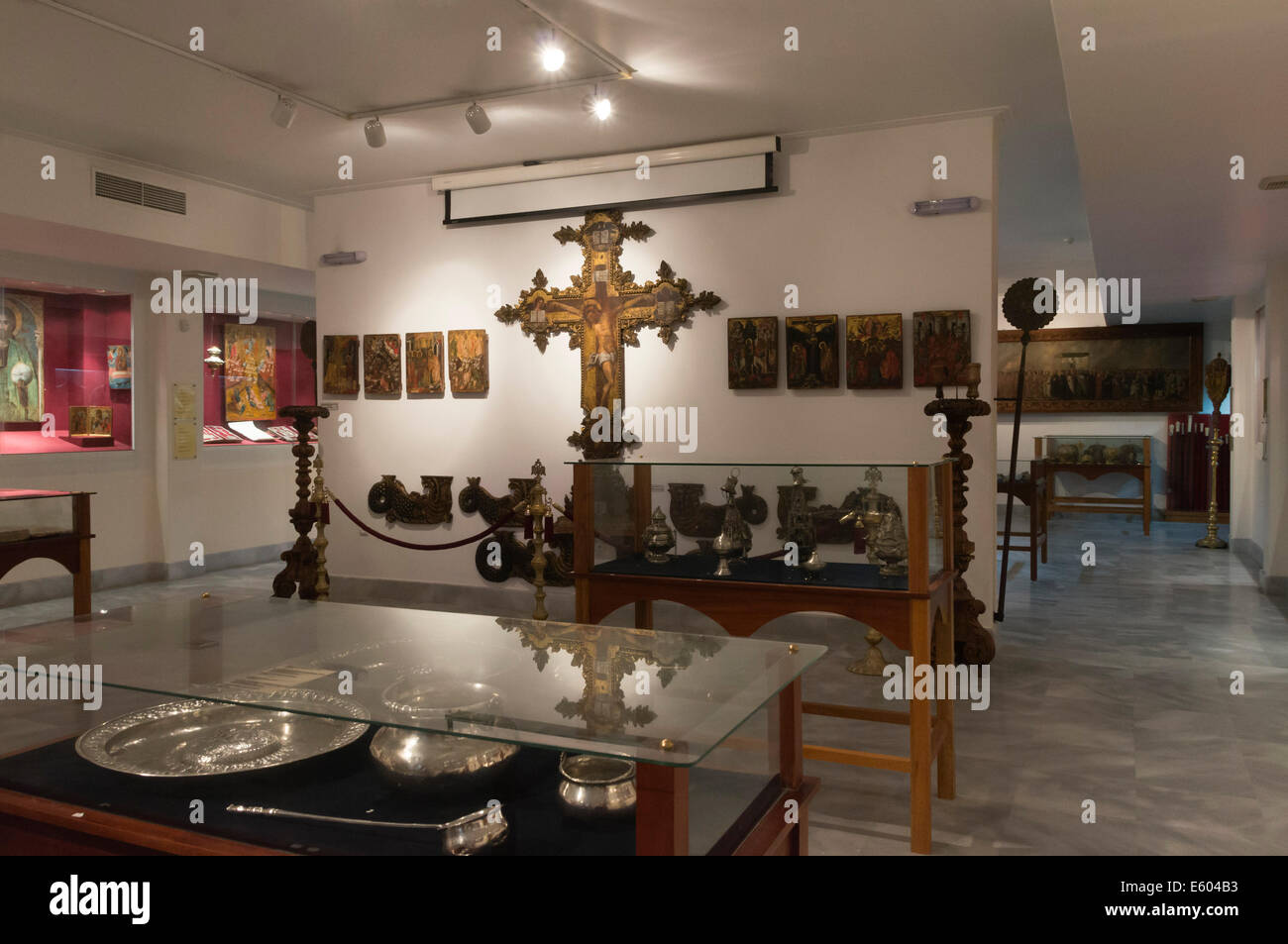 Zante, Greece - Zakynthos town, St Dionysos cathedral church. The Diocesan Museum. Stock Photo