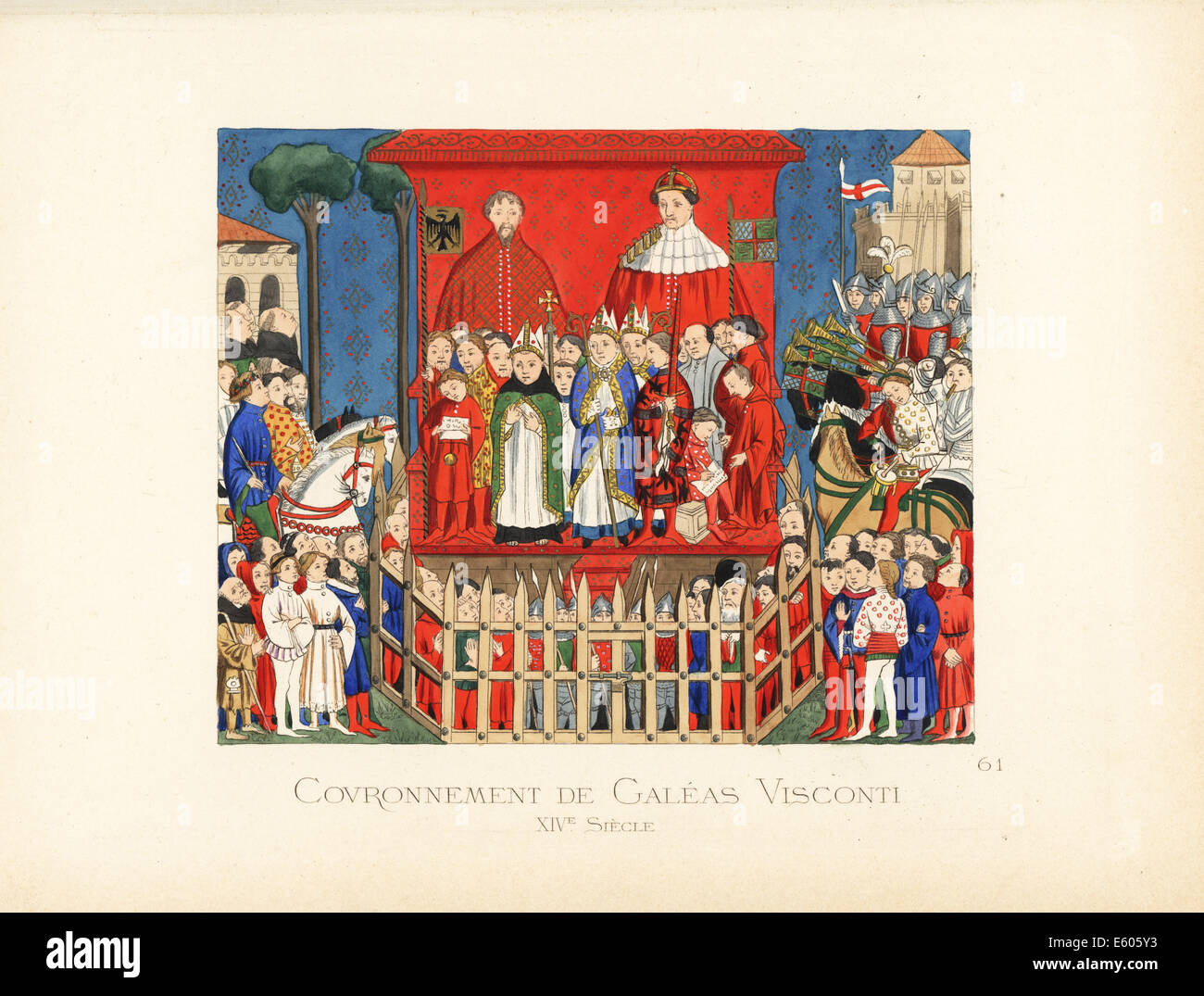 Coronation of Gian Galeazzo Visconti, Duke of Milan, 1351-1402. Stock Photo