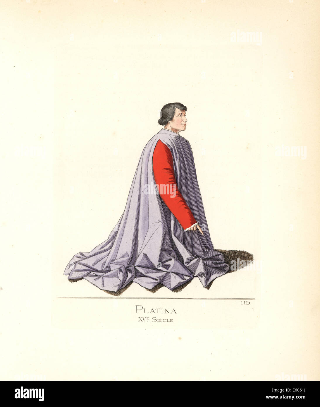 Bartolomeo Platina, Italian Renaissance writer, 1421–1481. Stock Photo