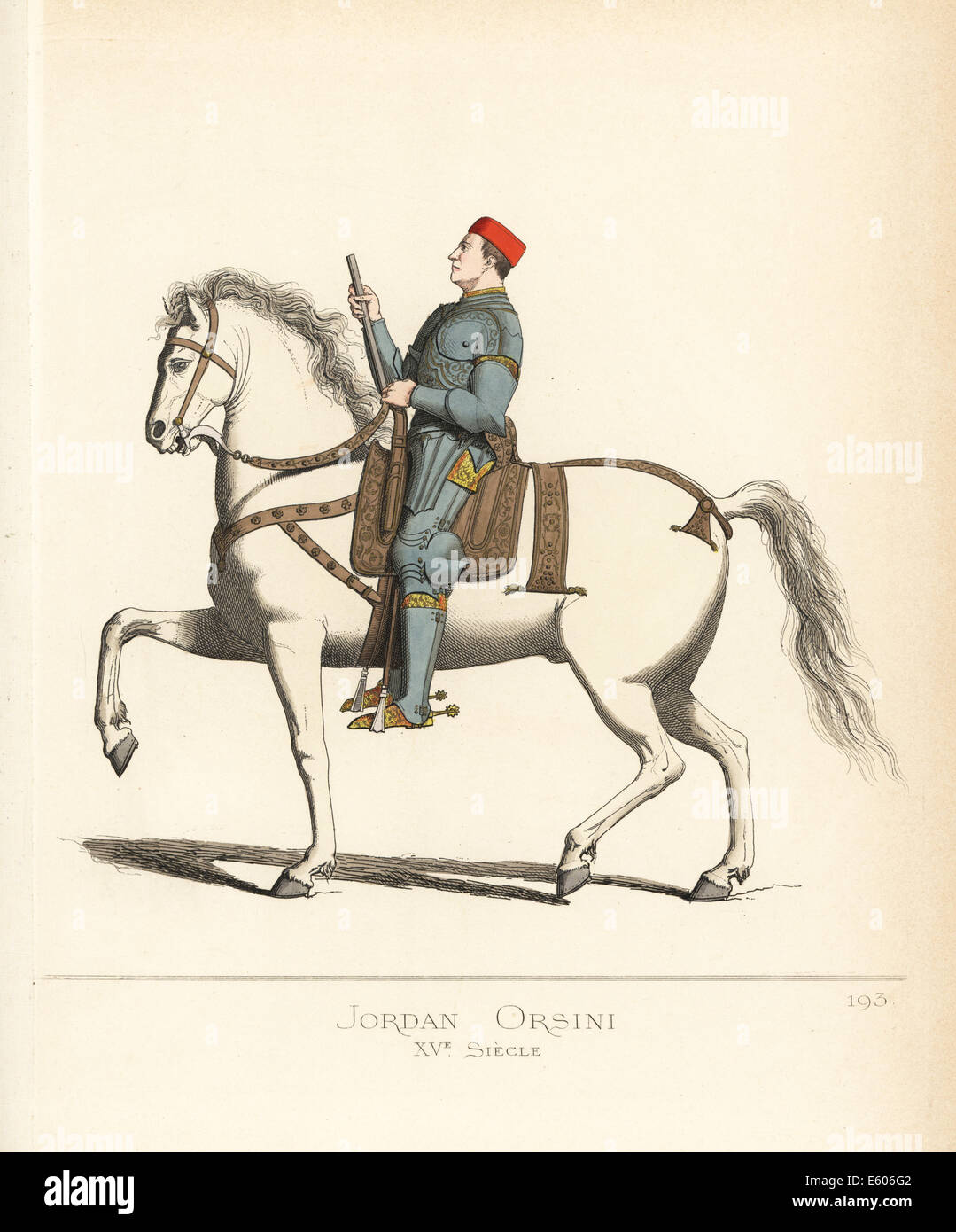 Costume of Giordano Orsini, Italian condottiere, died 1484 Stock Photo
