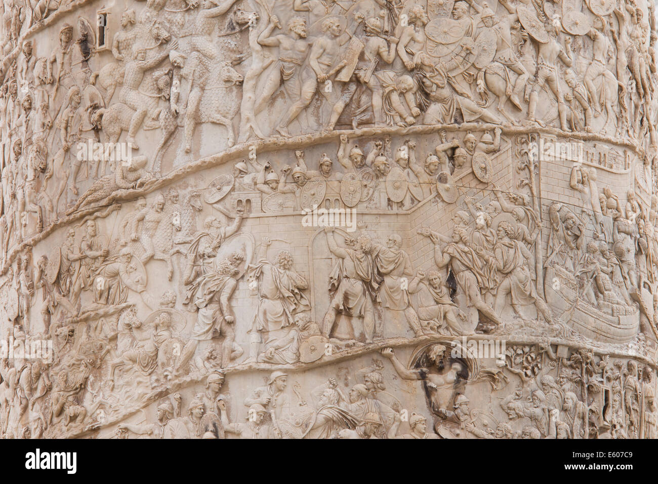 Column of Trajan, Rome, Italy.detail Stock Photo