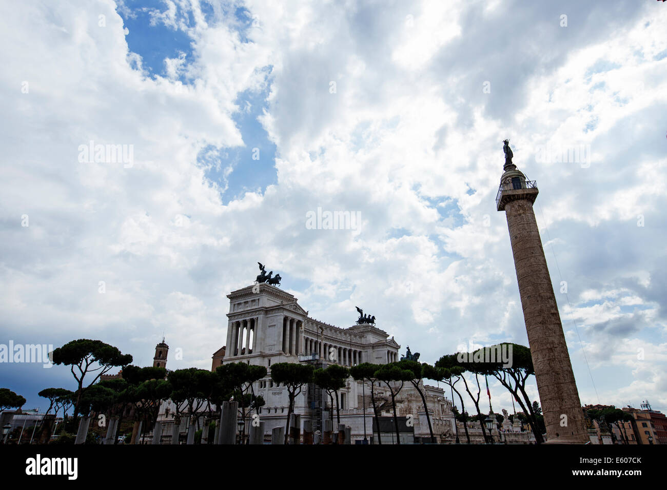 Column of Trajan, Rome, Italy. Stock Photo