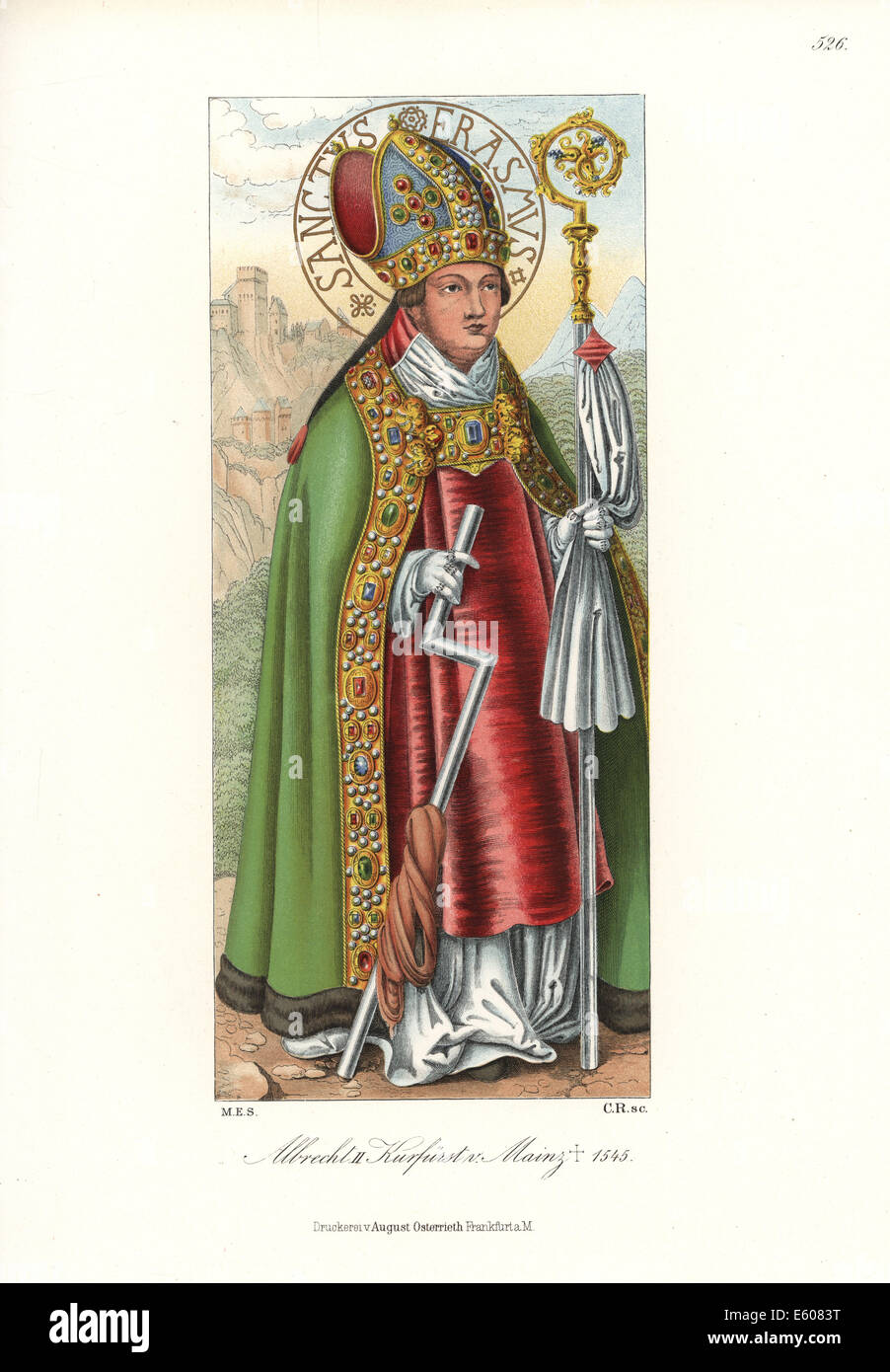 Portrait of Albert of Brandenburg, Archbishop of Mainz, 1510-1550. Stock Photo