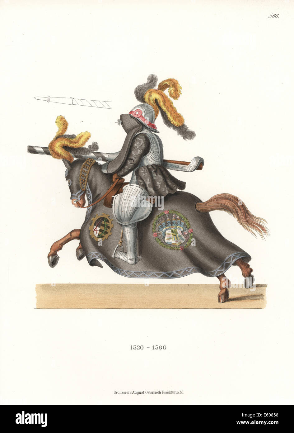 German knight in jousting armour, 16th century. Stock Photo