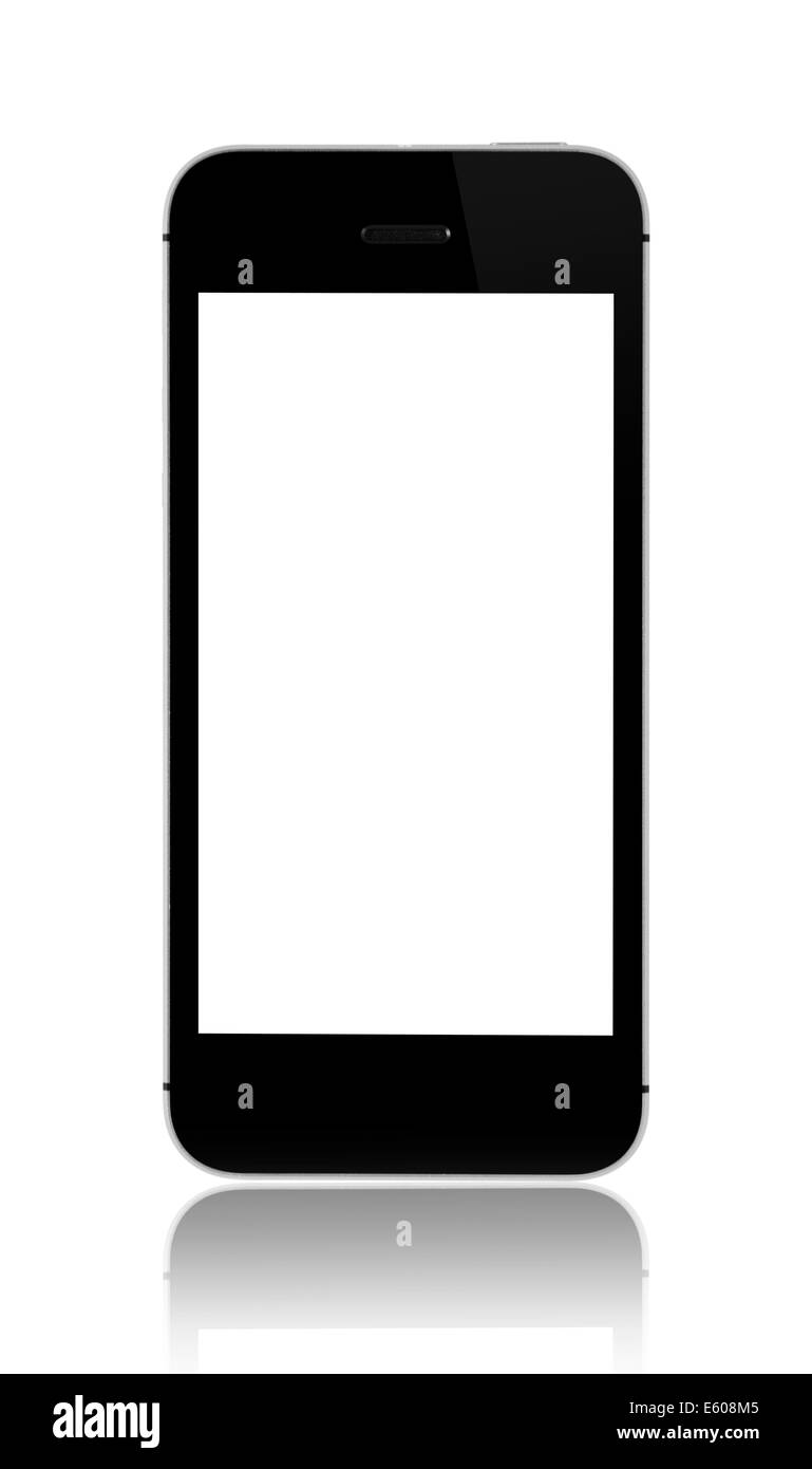 Smartphone white screen Stock Photo Alamy