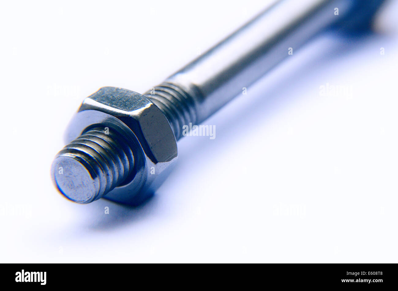 Bolt And Nut Isolated On White Background Stock Photo - Alamy