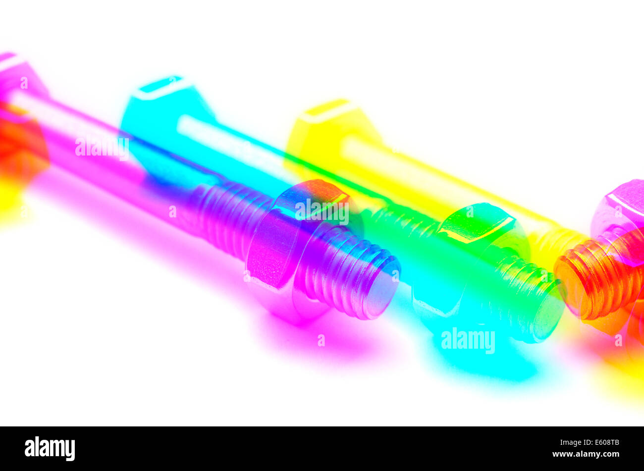 Bolt And Nut Isolated On White Background Stock Photo - Alamy