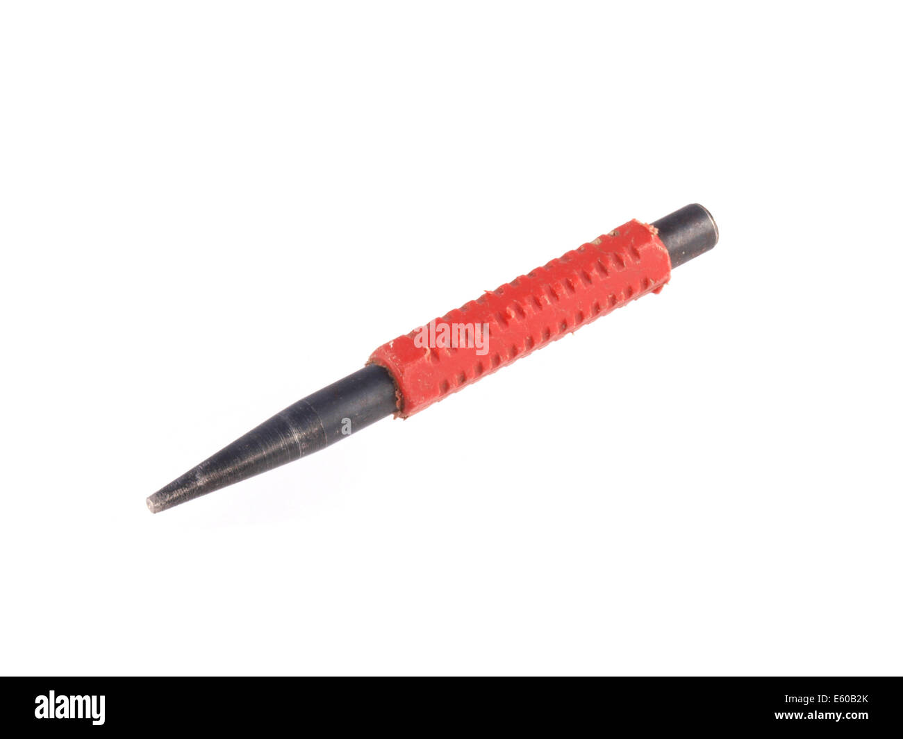 Close up photo of a nail punch on a white background Stock Photo Alamy