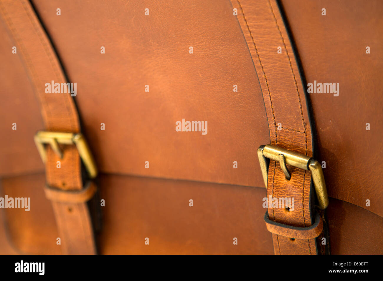 Detail of the leather bag Stock Photo