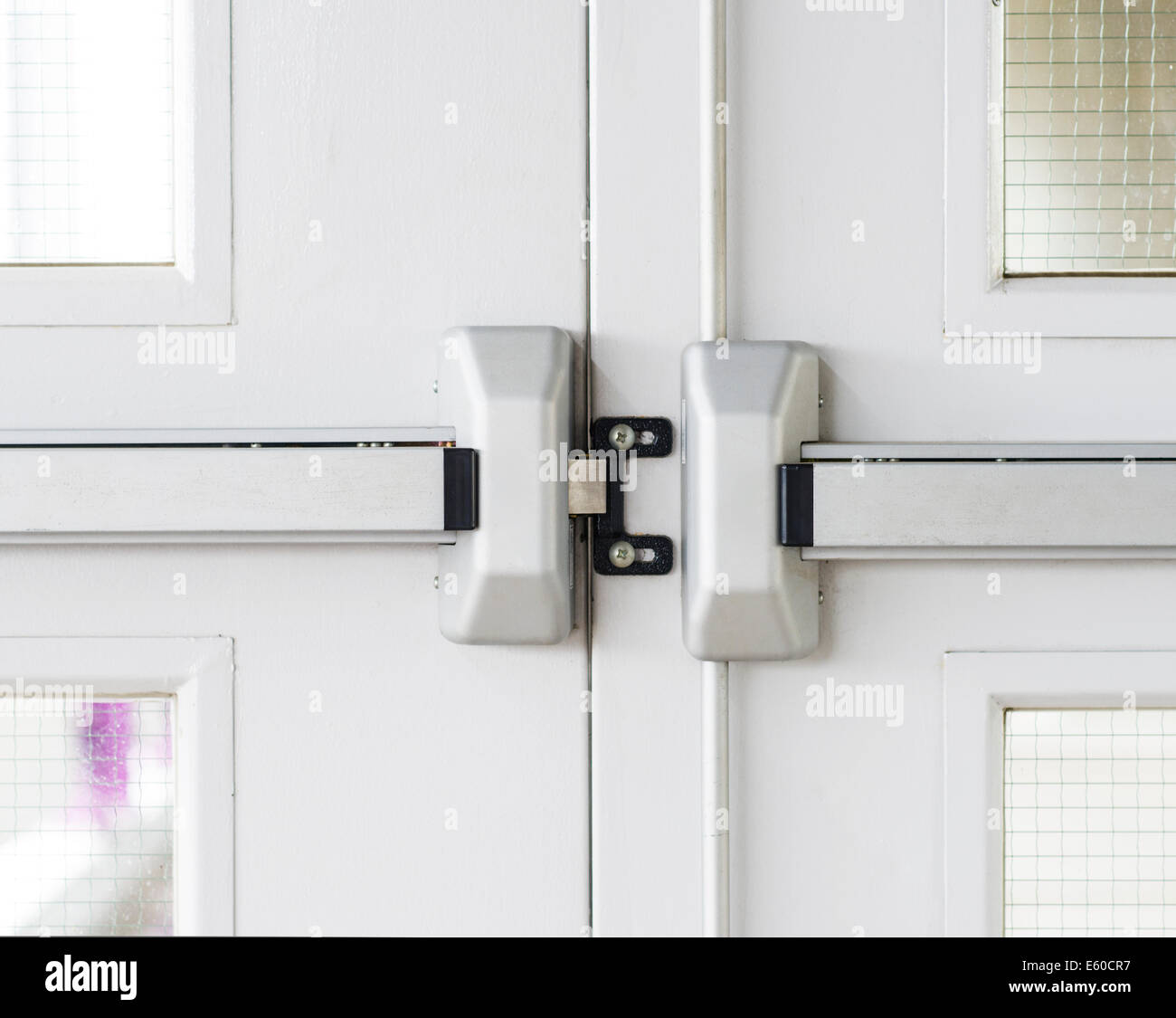 Unlocked metal latch Stock Photo Alamy