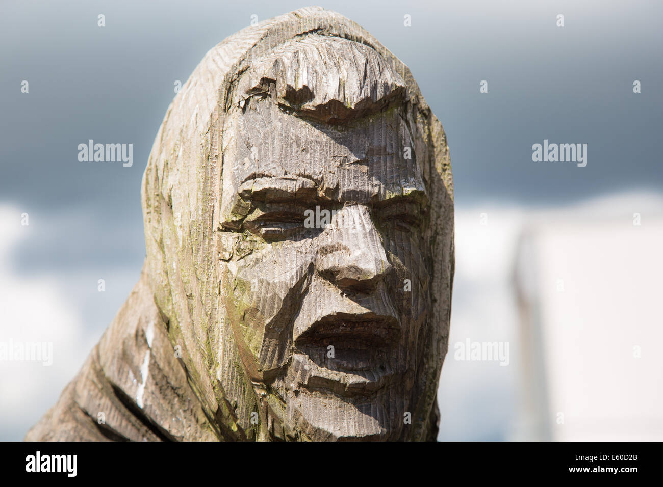 Rebecca daughters riots (against toll roads) sculpture  by Simon Hedger at St Clears, Carmarthenshire Stock Photo