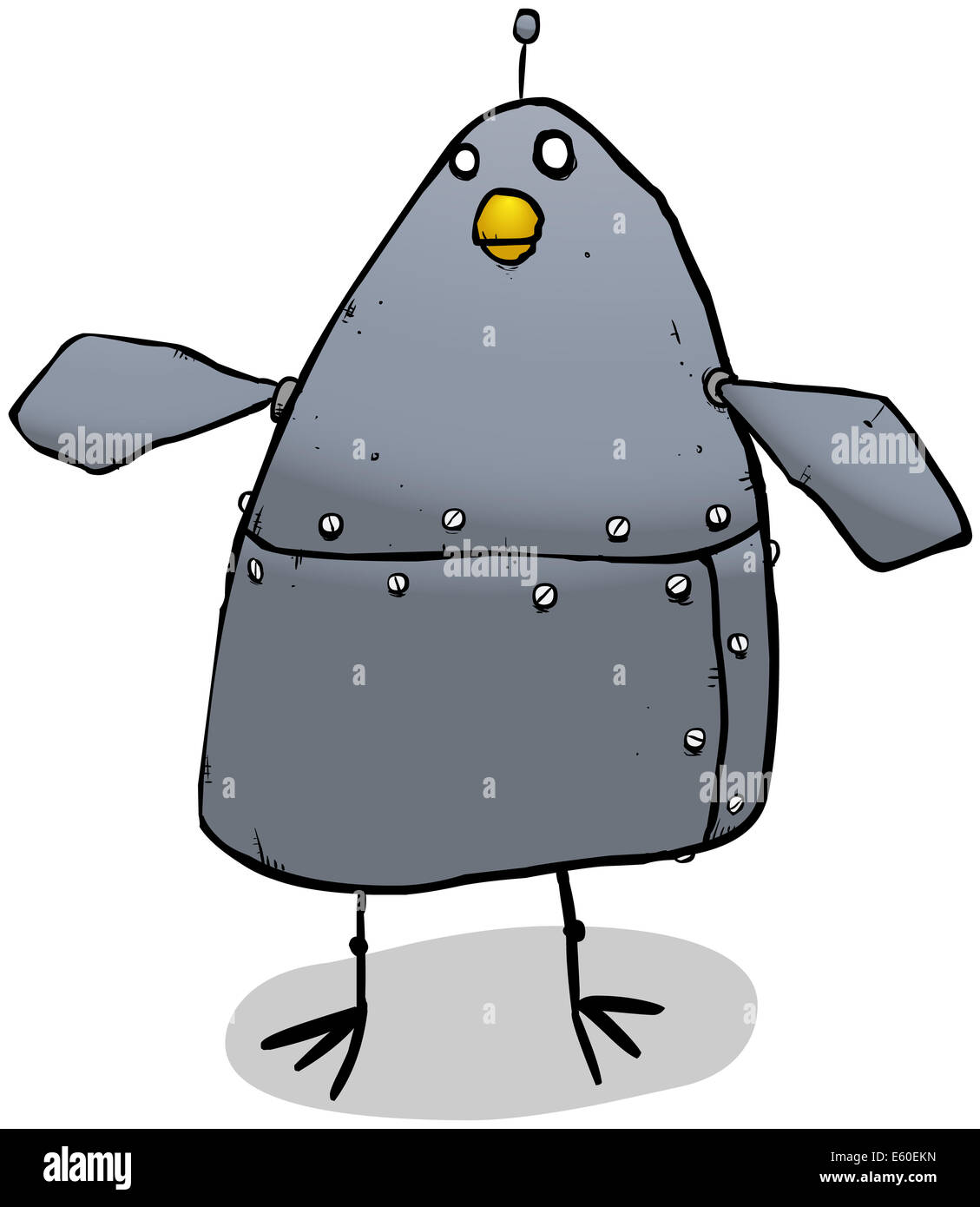 Illustration of a robot pigeon ready for some robot action Stock Photo -  Alamy