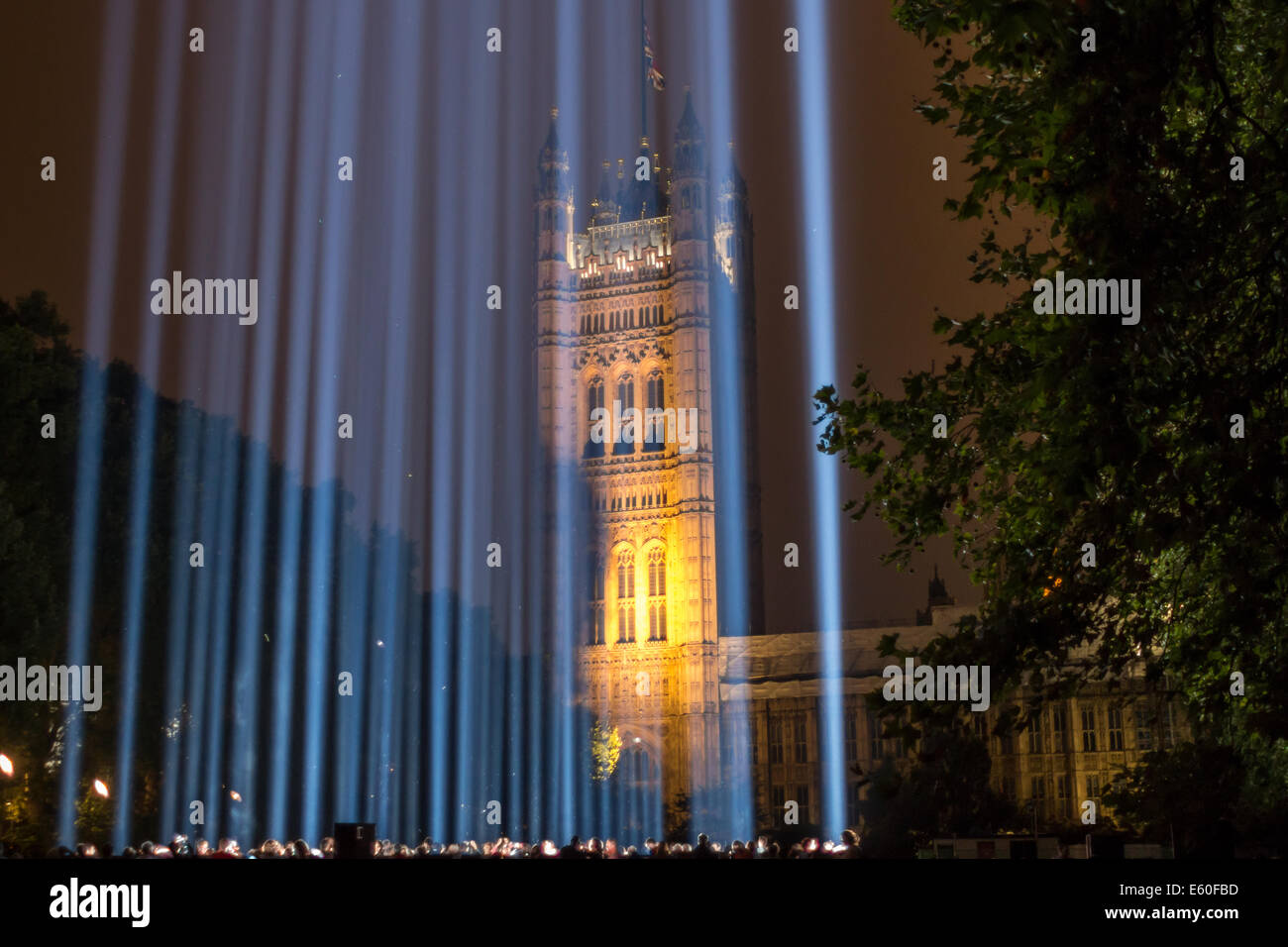 Spectra with Victoria Tower in the background Stock Photo