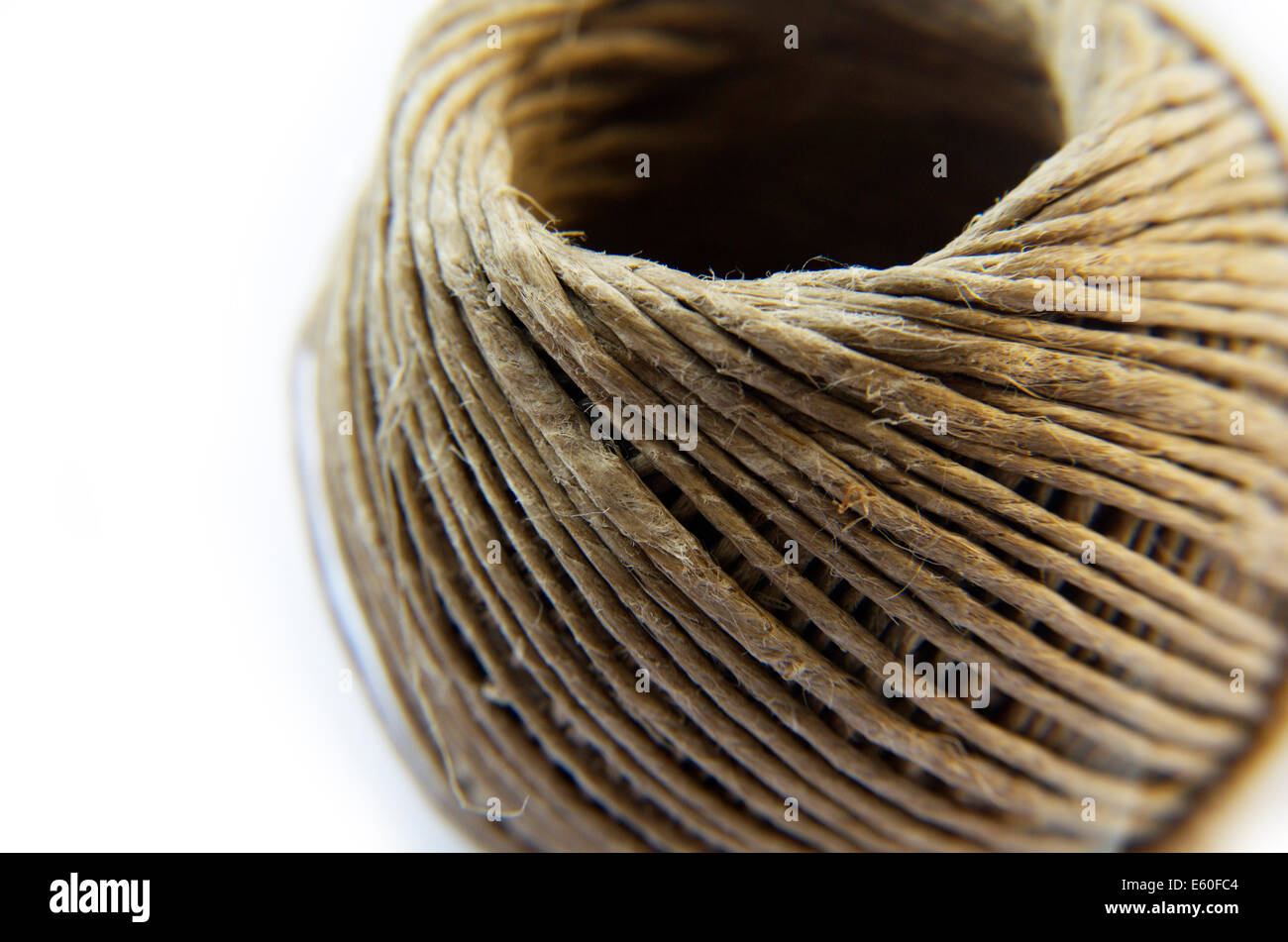 Rope Coil Isolated On The White Background Stock Photo
