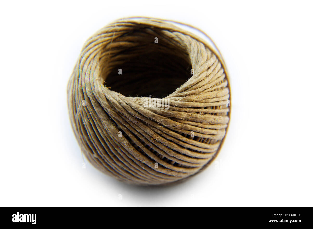 Rope Coil Isolated On The White Background Stock Photo