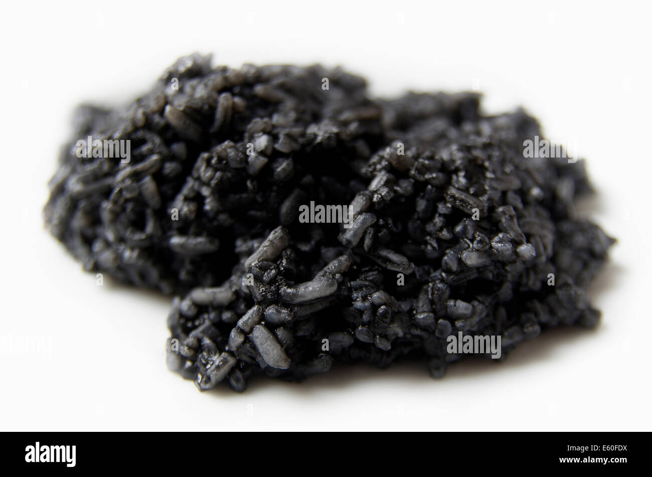 Black Boiled Rice Isolated On The White Background Stock Photo - Alamy
