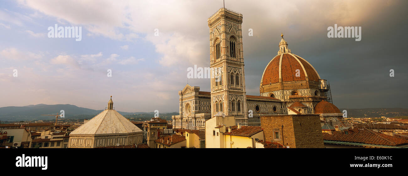 Italy, Tuscany, Florence, Santa María del Fiore and the Campanile Stock Photo