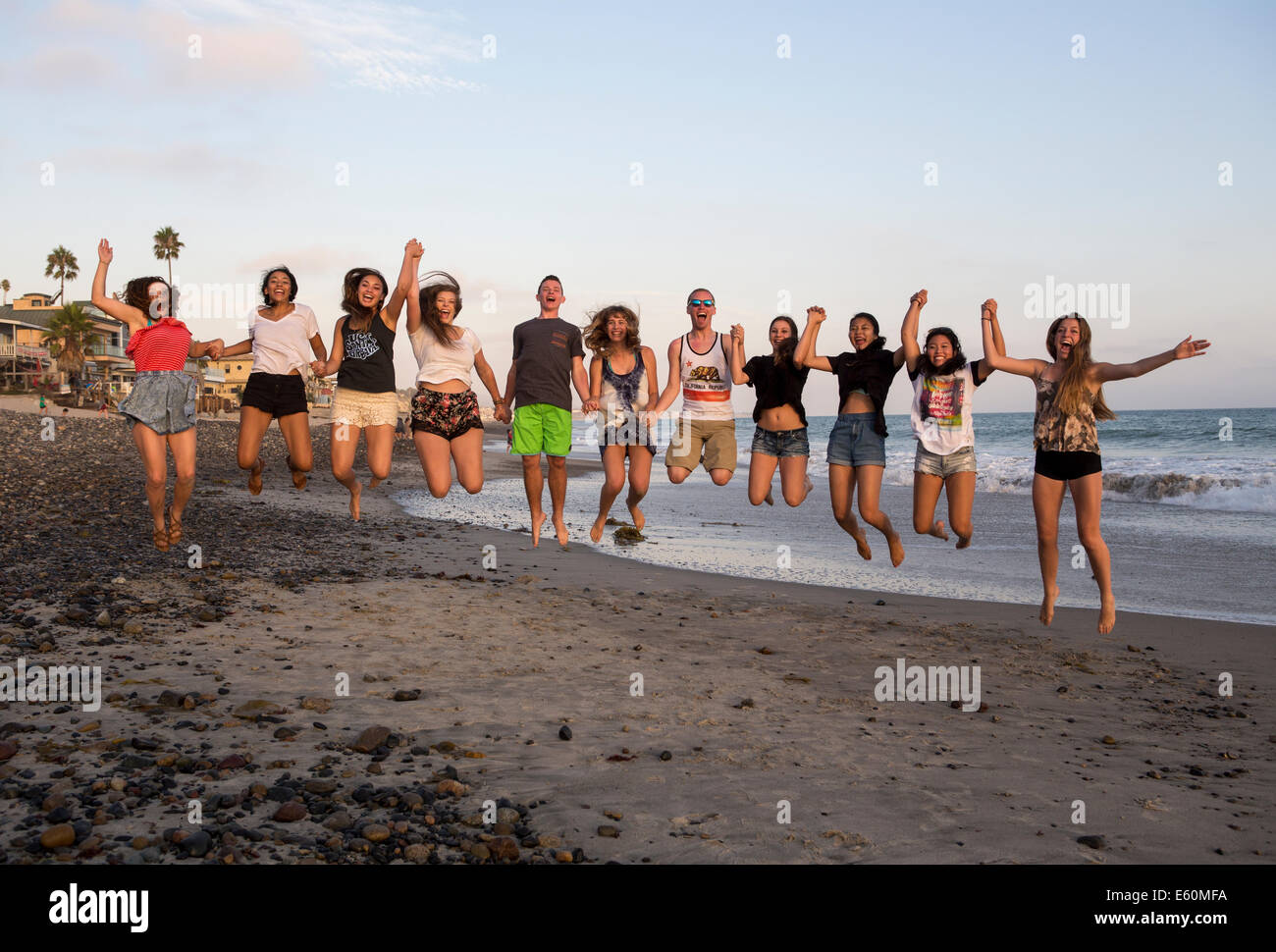 Young adults, teenagers, Capistrano Beach, aka Capo Beach, city of Dana Point, Orange County, California, United States Stock Photo