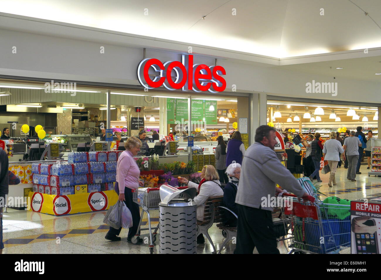 Australian supermarket chain Coles branch in warriewood, sydney,new