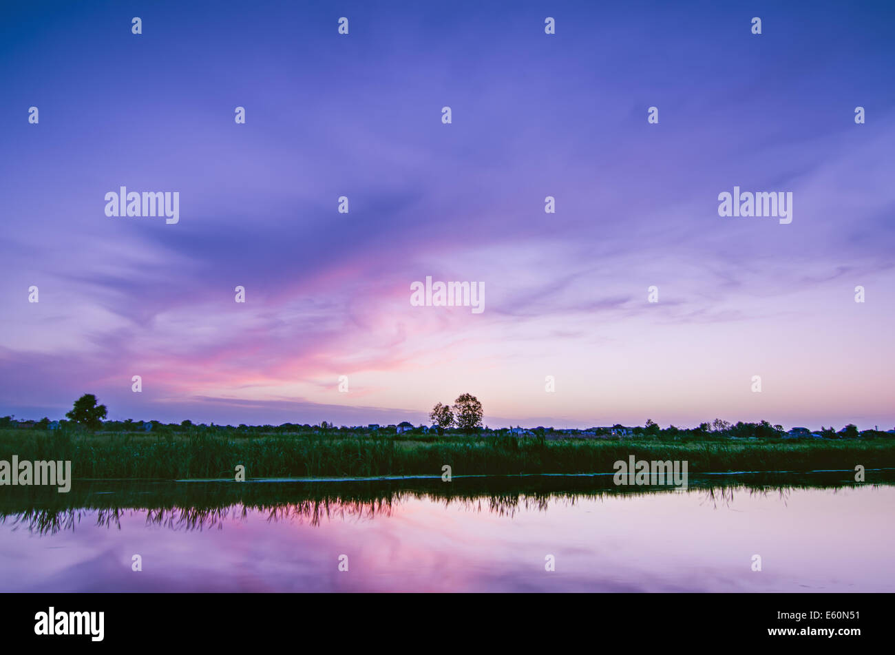 Rural summer sunrise Stock Photo - Alamy