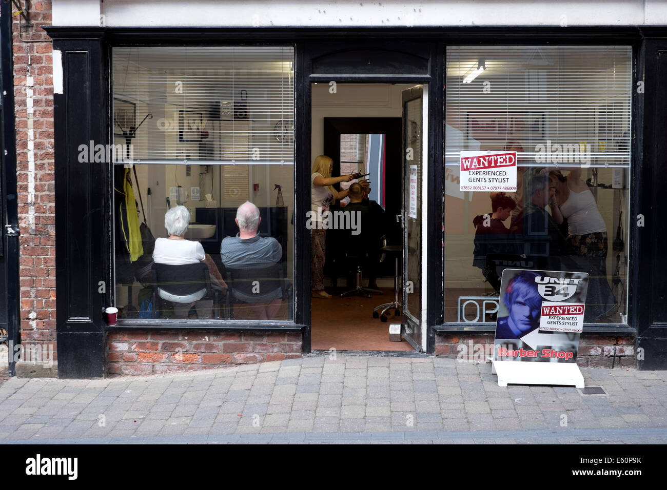 Barbers Shop,Chesterfield Stock Photo Alamy