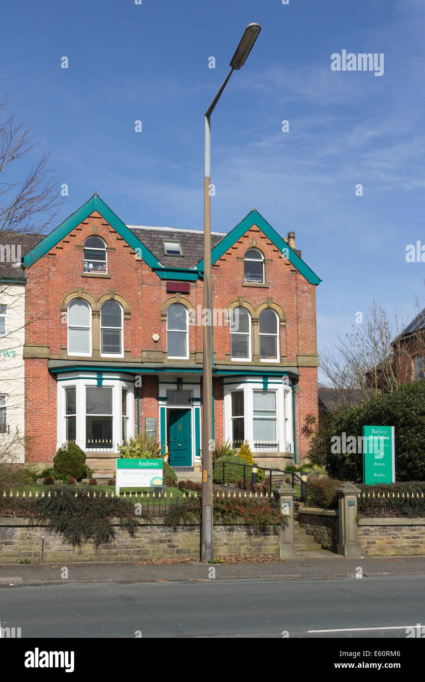 The offices of Barlow Andrews, chartered accountant and taxation specialists, on Chorley New Road, Bolton, Lancashire. Stock Photo