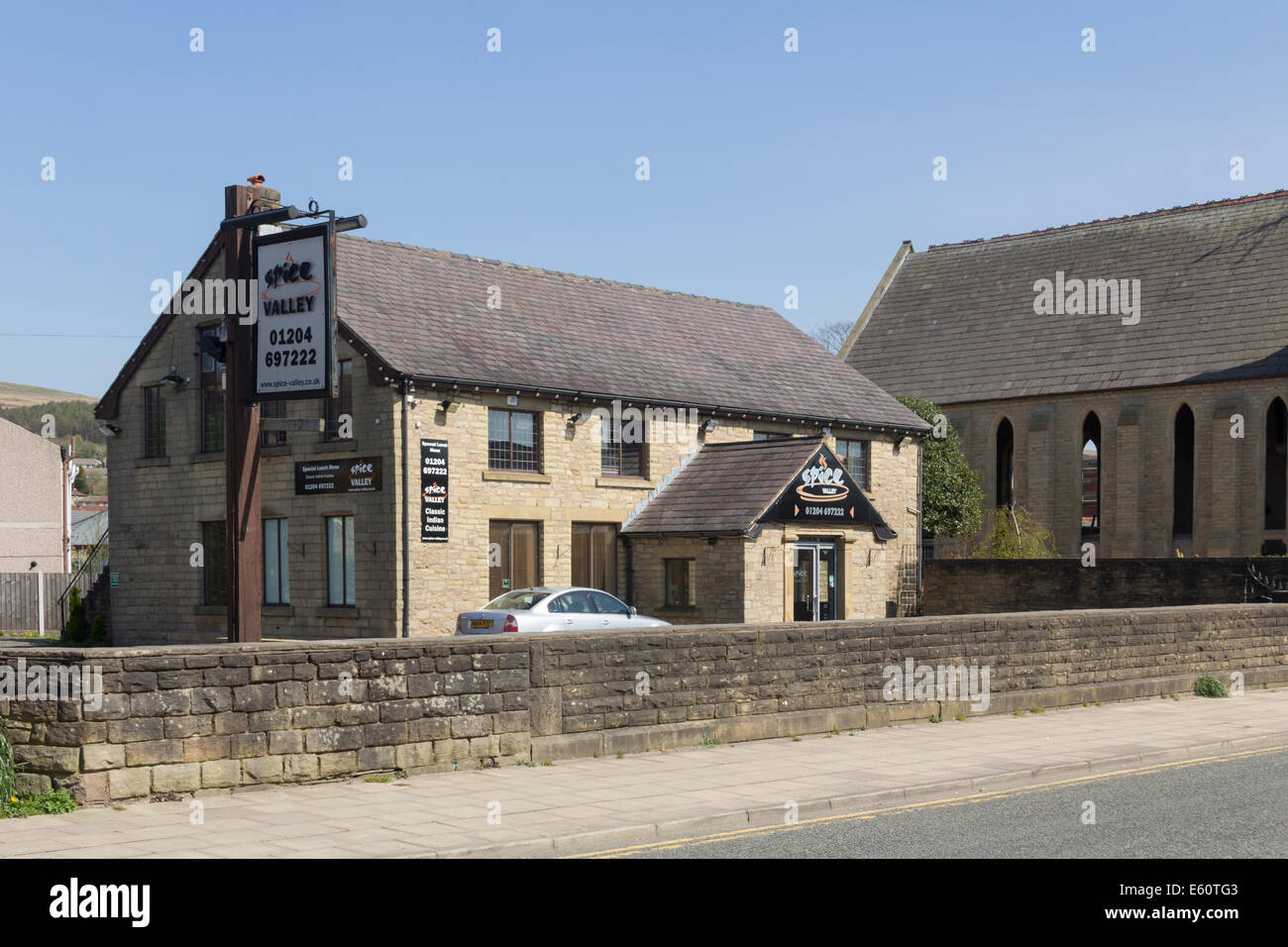 The Spice Valley Indian restaurant on Lee Lane,  Horwich, Lancashire. Stock Photo